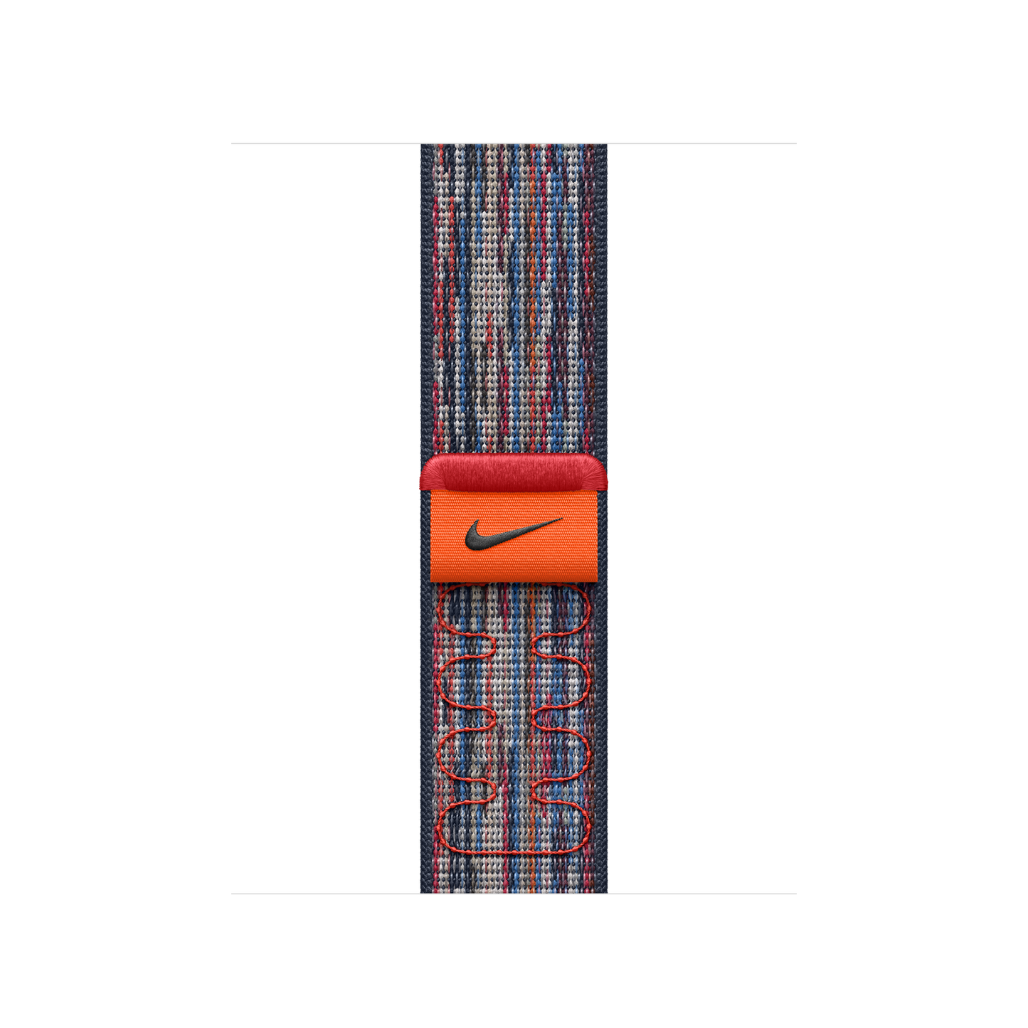 40mm blau/rotes Nike Sport Loop