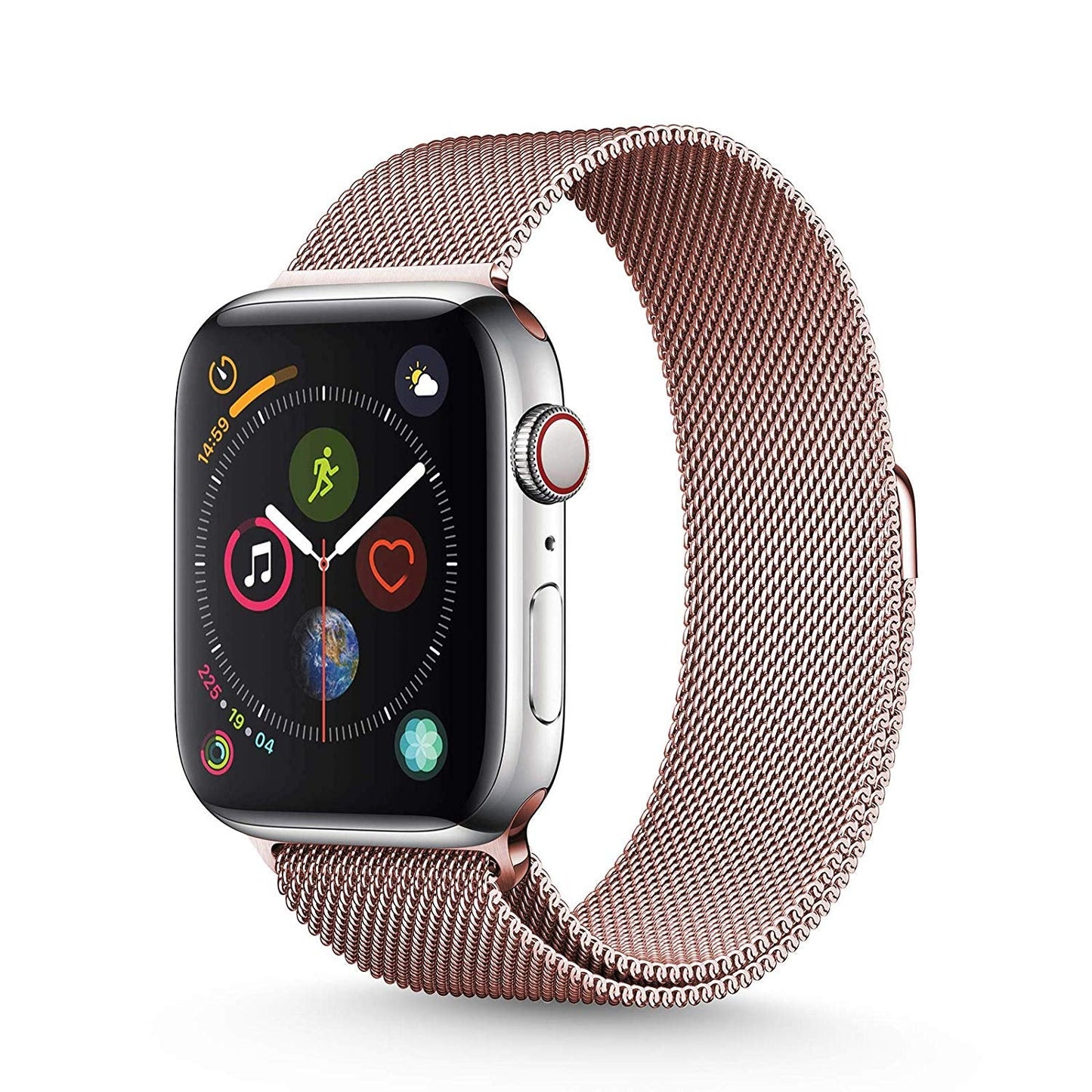 GRIPP 42/44mm Edelstahl Metall Uhrenarmband – Roségold
