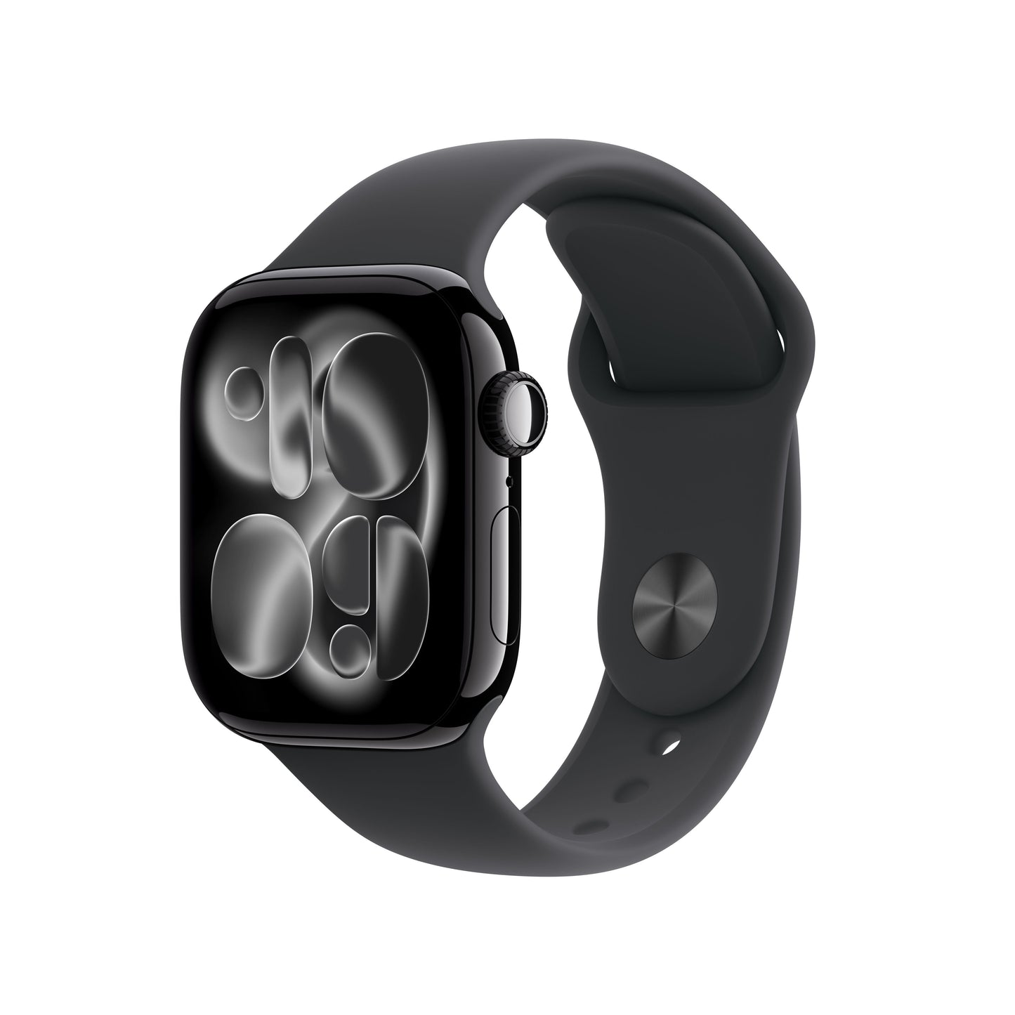 Apple Watch Series 11 GPS + Cellular 42mm Space Black Aluminiumgehäuse mit schwarzem Sportarmband – M/L