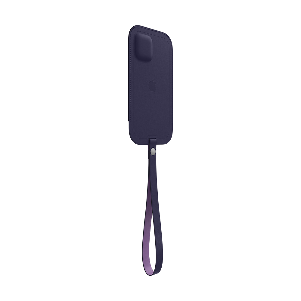 Apple Leder Sleeve mit MagSafe für iPhone 12 | 12 Pro - Tiefviolett