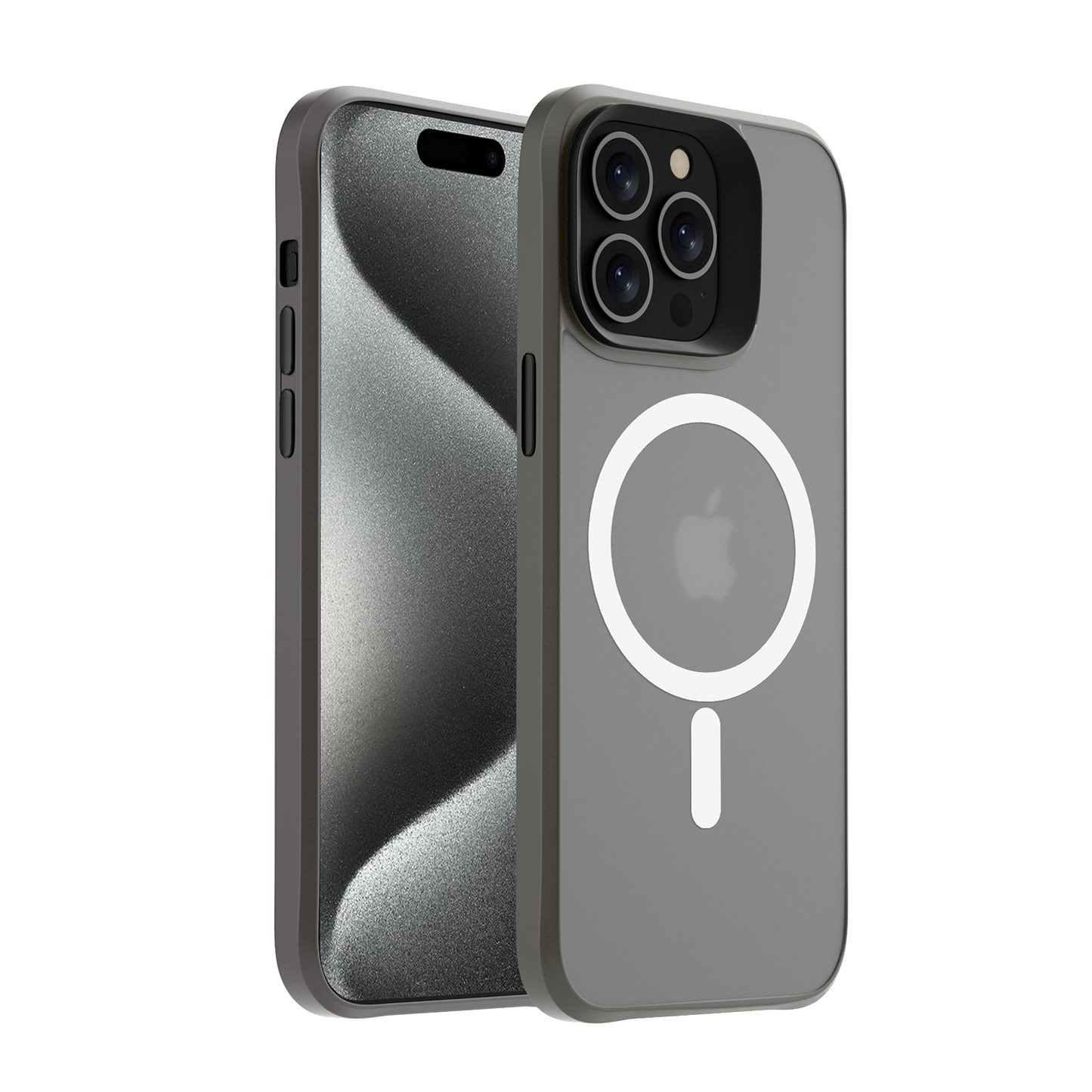 Pulse Newton Magsafe Hülle für iPhone 15 Pro Max-Grau