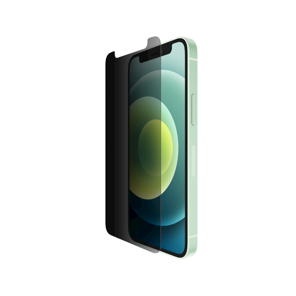 Belkin SCREENforCE Blickschutz-Displayschutz aus gehärtetem Glas mit antimikrobieller Beschichtung für iPhone 12 mini