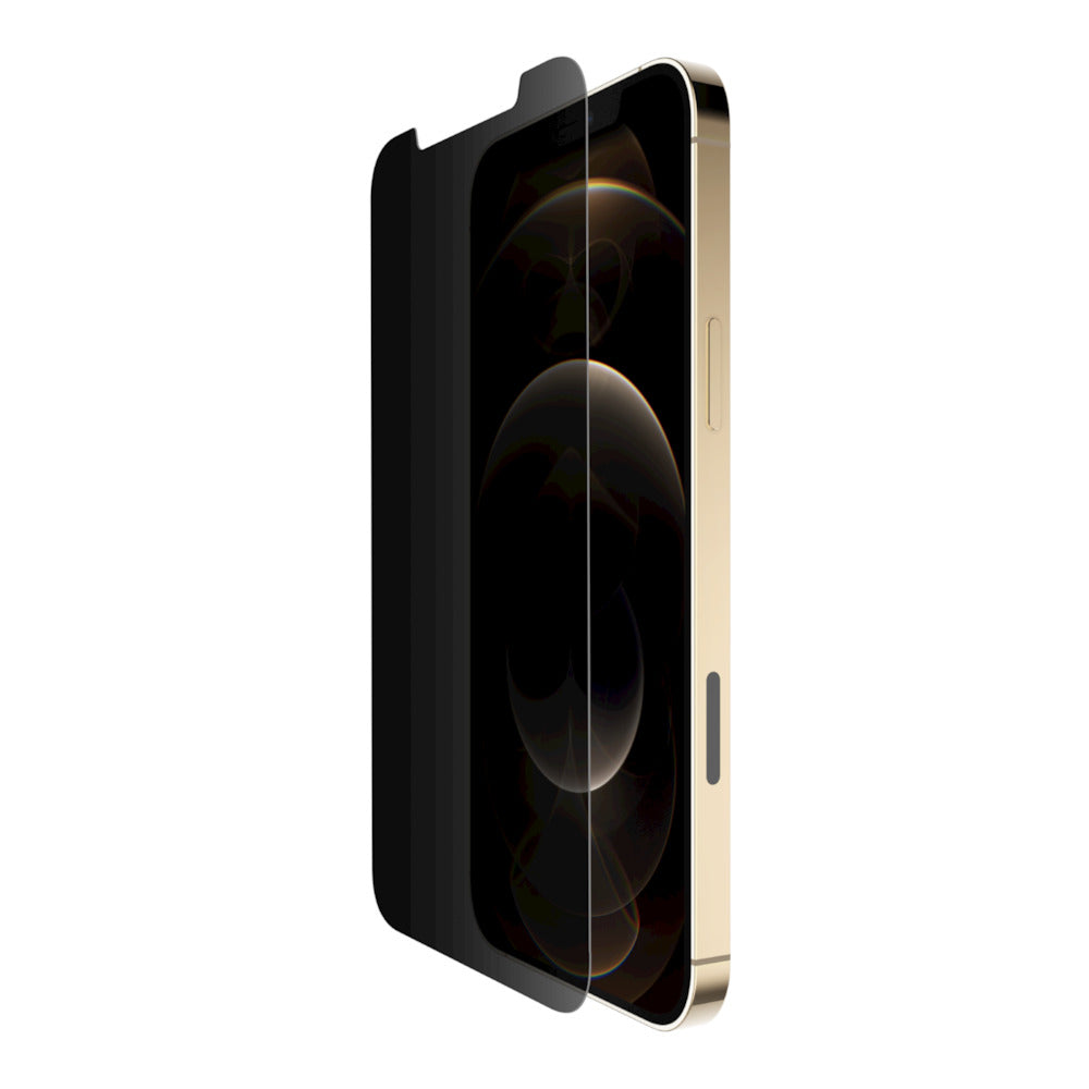 Belkin SCREENforCE Blickschutz-Displayschutz aus gehärtetem Glas mit antimikrobieller Beschichtung für iPhone 12 Pro Max