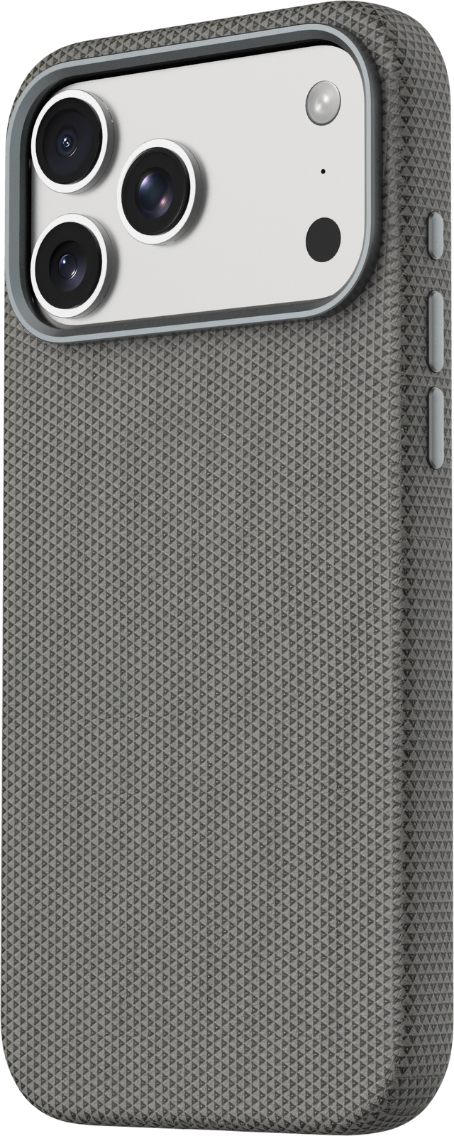 TEKNE Textura Vegan-Leder Hülle für iPhone 17 Pro Max-Grau