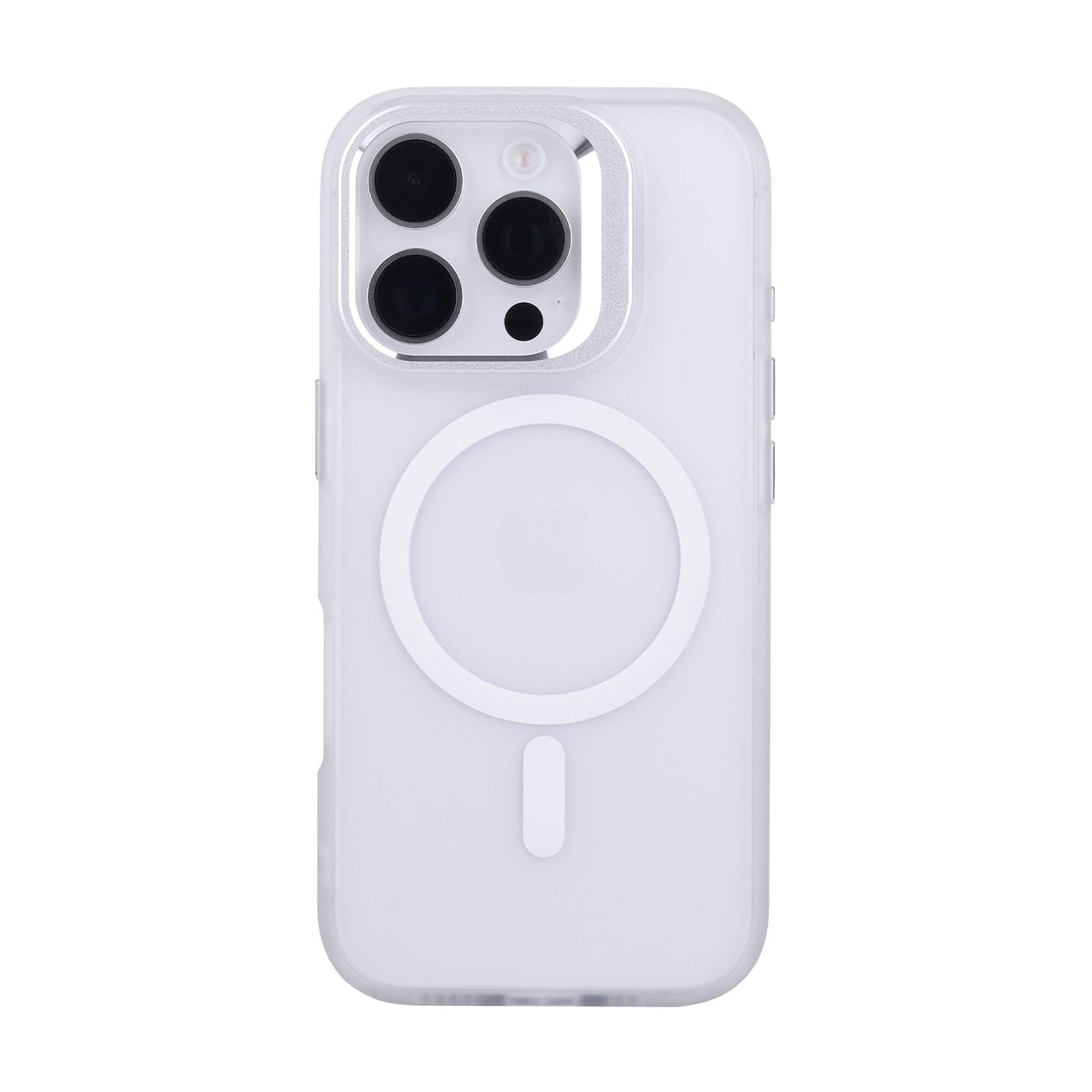 Tekne CLEAR Case mit Kameraständer für iPhone 16 Pro Max | Schlank, transparent und kratzfest - Weiß