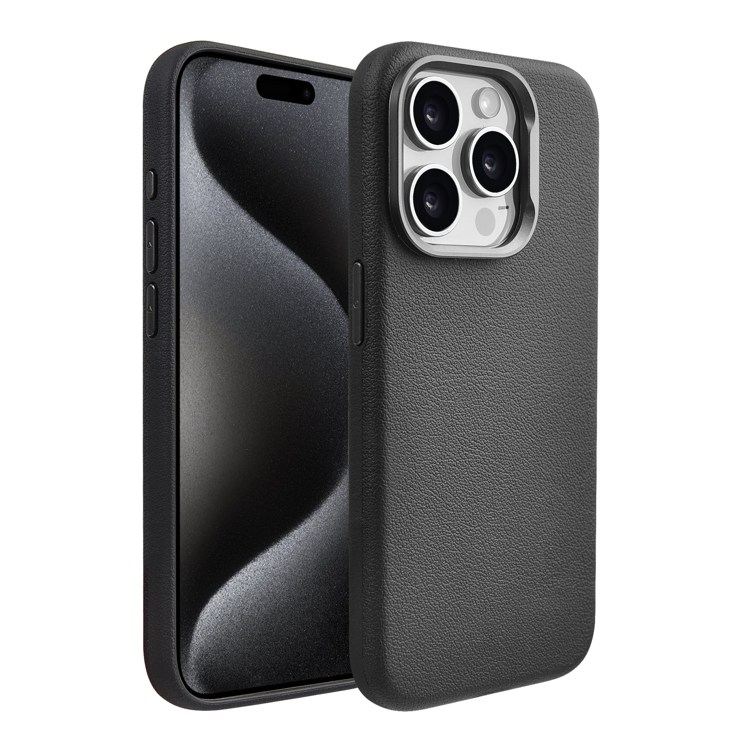 Pulse THOR Ledertasche für iPhone 15-Schwarz