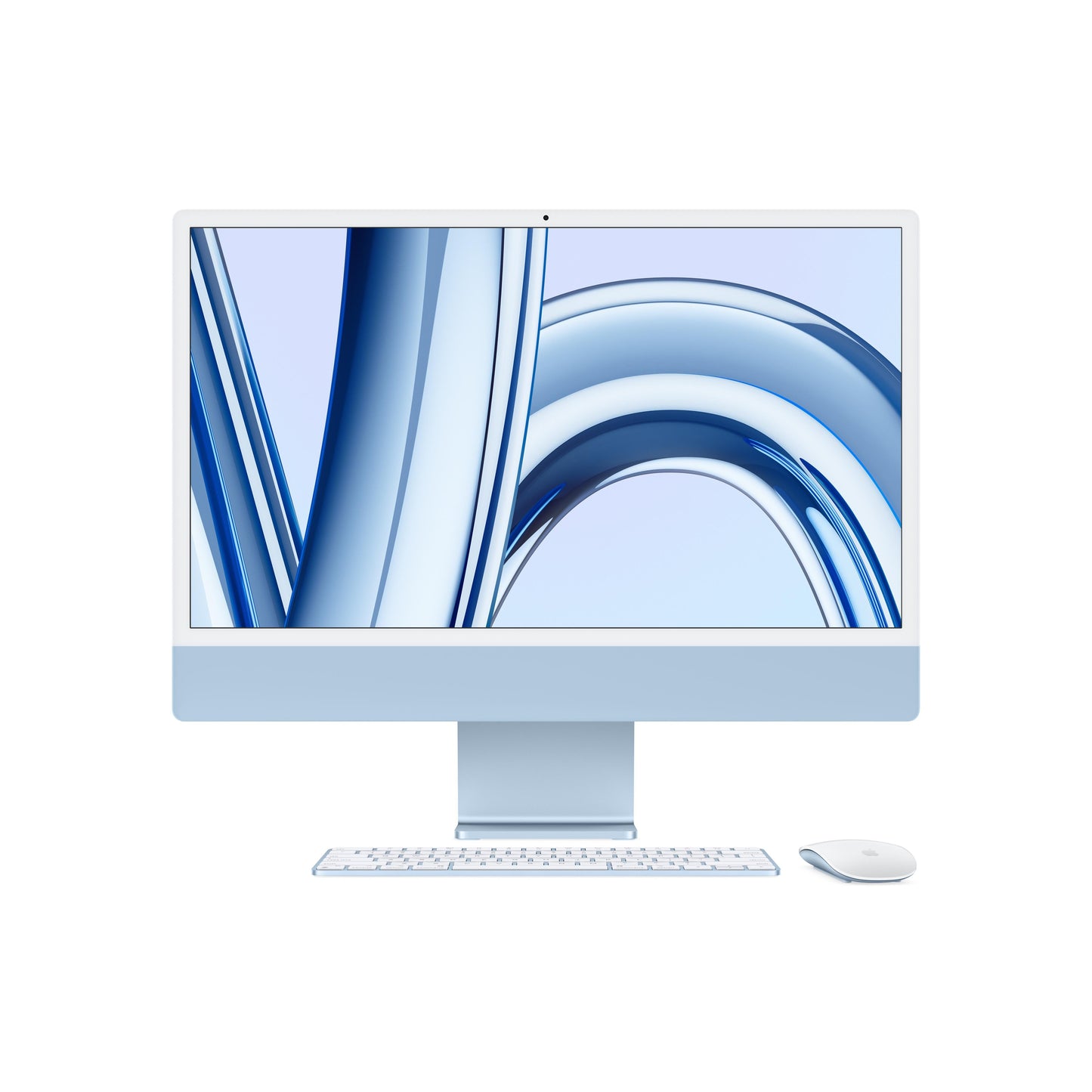 24-Zoll iMac mit Retina 4.5K Display: Apple M3 Chip mit 8‑Core CPU und 8‑Core GPU, 256 GB SSD – Blau