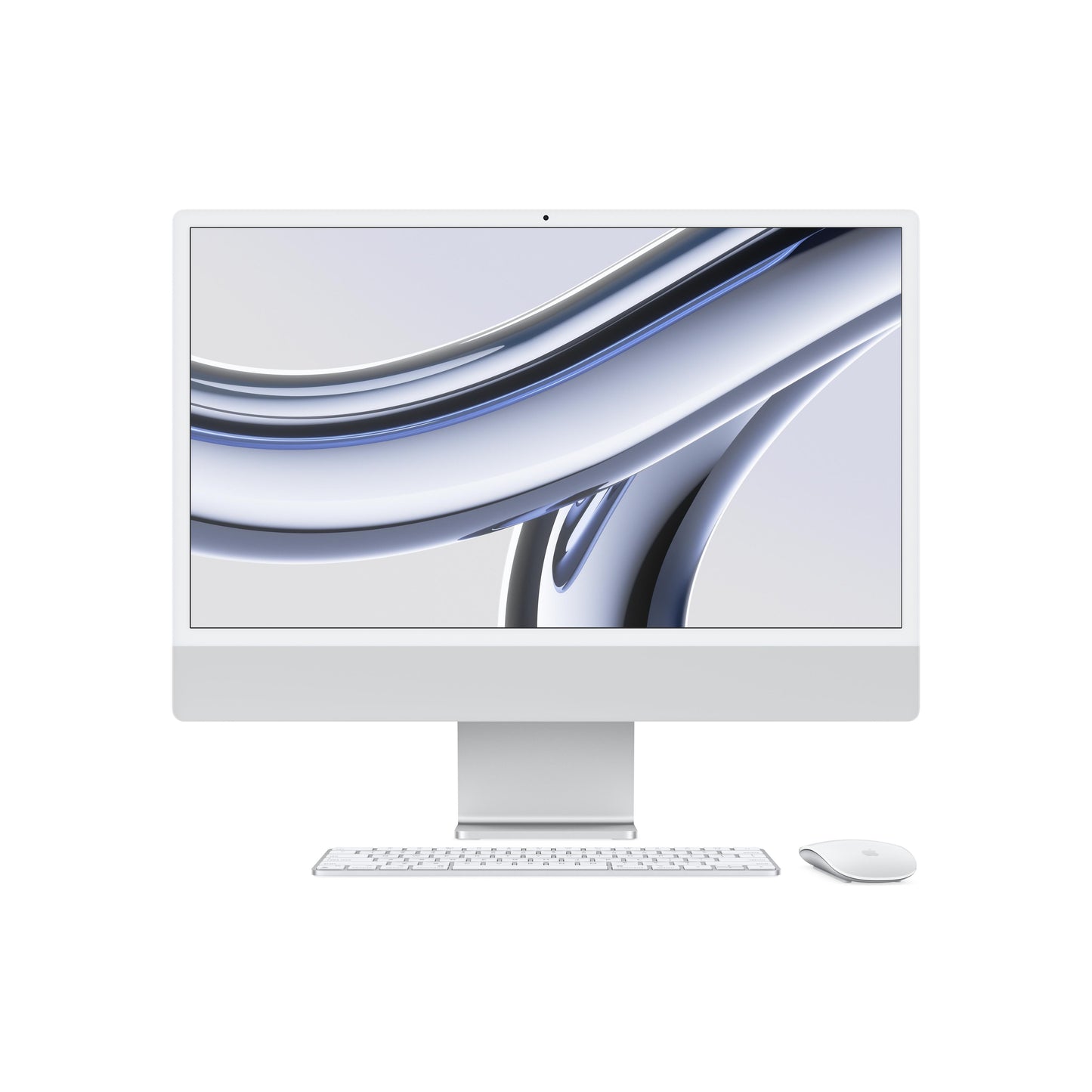 24-Zoll iMac mit Retina 4.5K Display: Apple M3 Chip mit 8-Core CPU und 8-Core GPU, 256 GB SSD - Silber