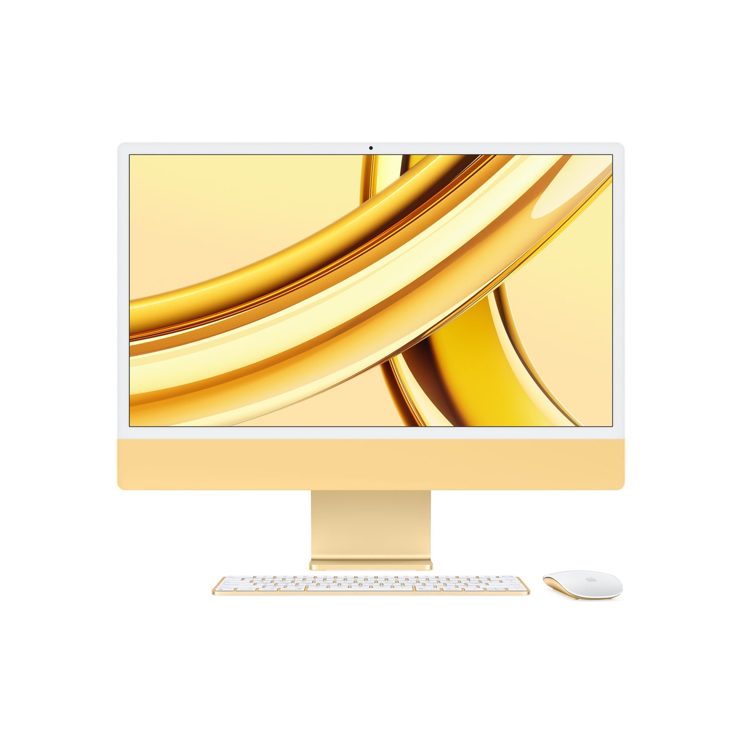 24" iMac mit Retina 4.5K Display: Apple M3 Chip mit 8‑Core CPU und 10‑Core GPU, 256 GB SSD – Gelb