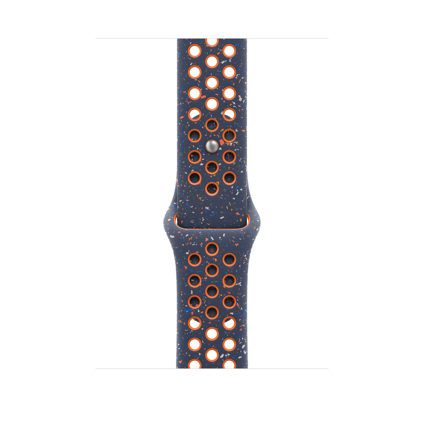 46mm blaues Flammen Nike Sportarmband – S/M