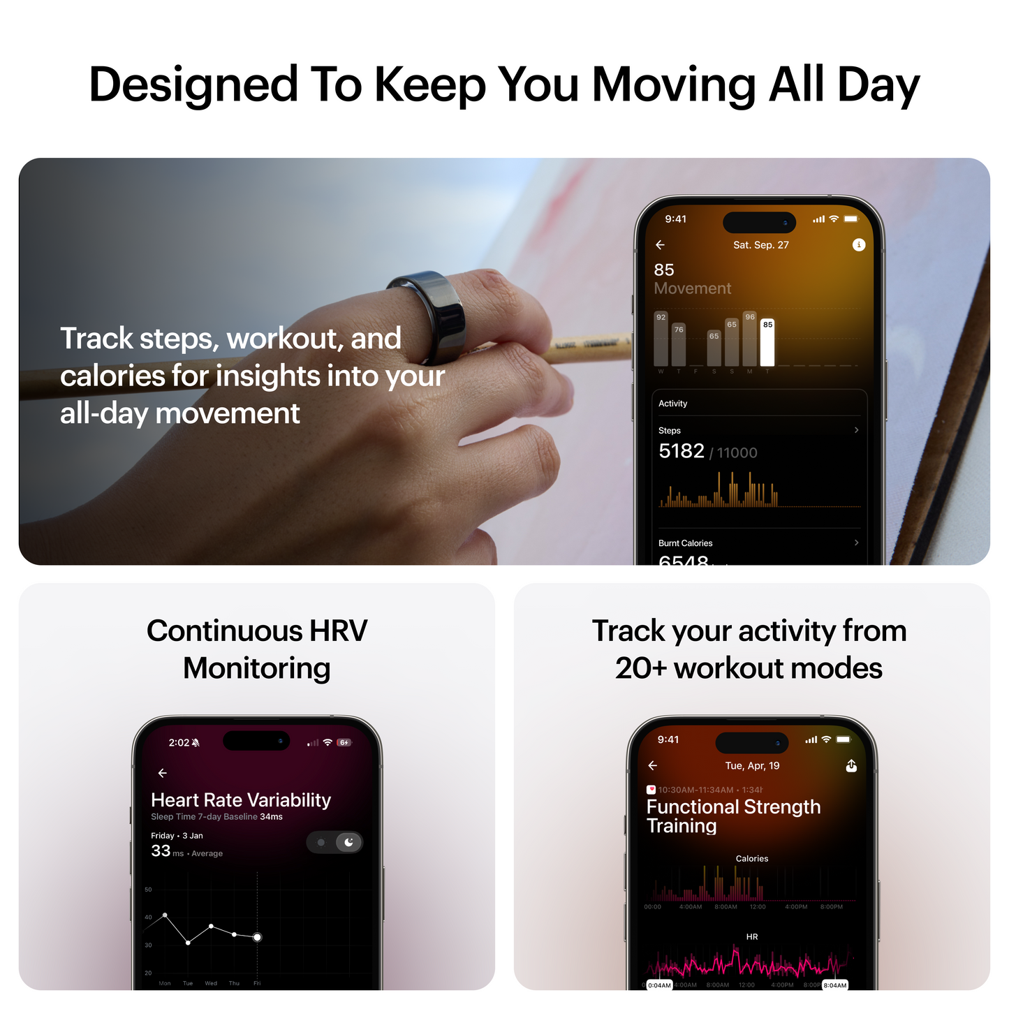 ULTRAHUMAN Ring AIR – Smarter Fitness-, Schlaf- und Aktivitätstracker für Herren/Damen