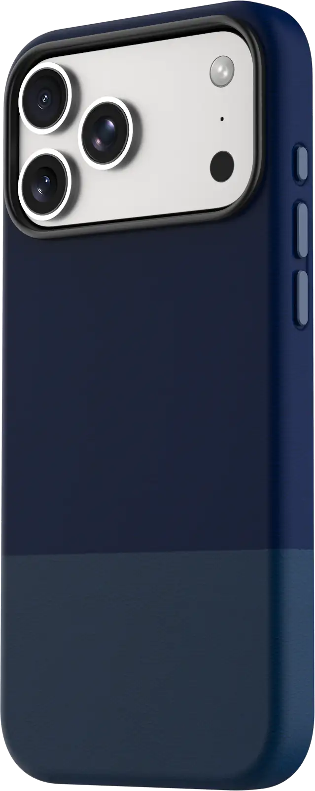 TEKNE DualTone Vegan-Leder Hülle für iPhone 17 Pro Max-Blau