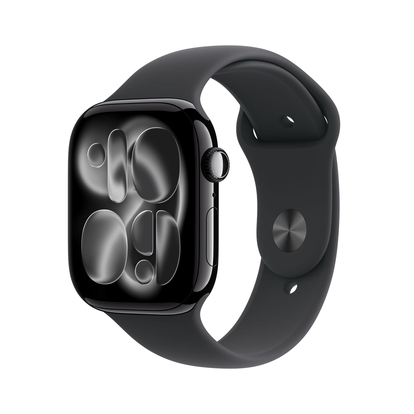 Apple Watch Series 11 GPS + Cellular 46mm Space Black Aluminiumgehäuse mit schwarzem Sportarmband - S/M