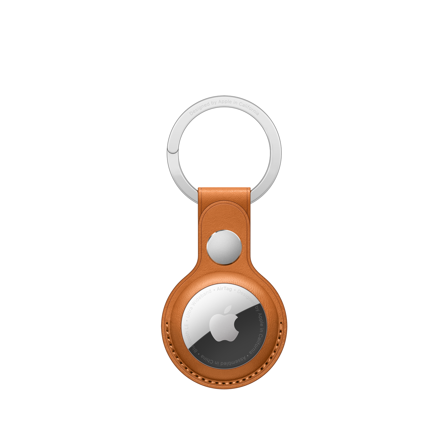 AirTag Schlüsselanhänger Leder – Golden Brown