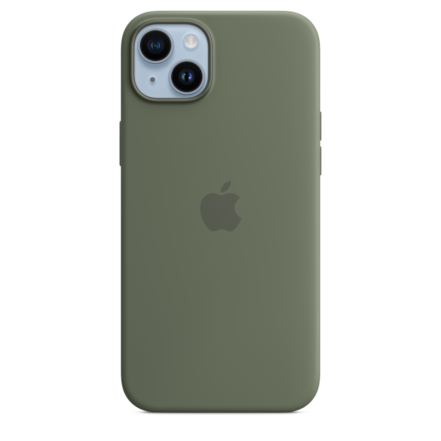 iPhone 14 Plus Silikon Case mit MagSafe – Olive