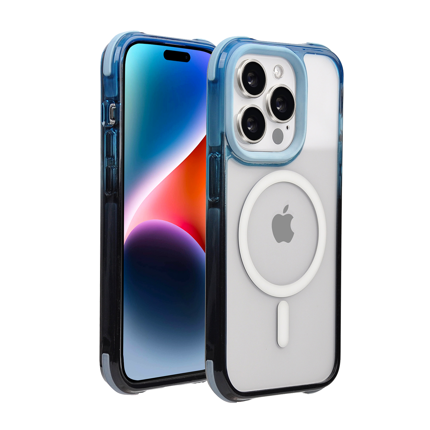 Pulse TANK Gradient MagSafe Hülle für iPhone 15 Pro-Blau