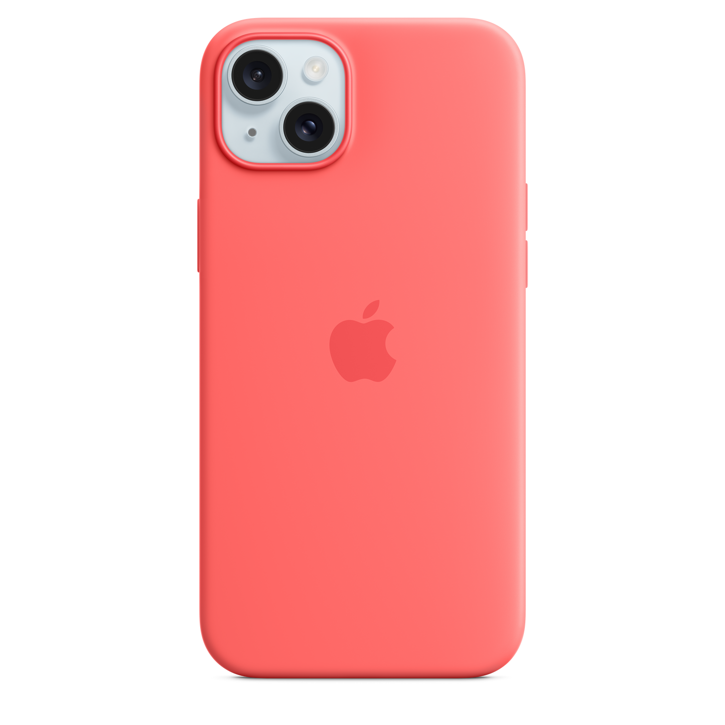 iPhone 15 Plus Silikon Case mit MagSafe – Guave