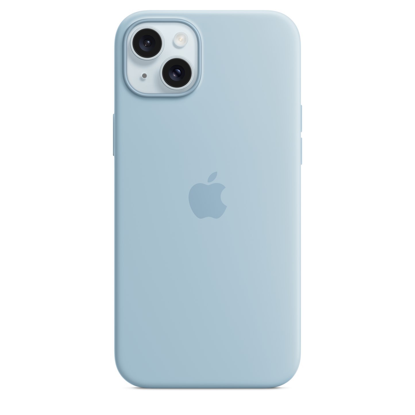 iPhone 15 Plus Silikon Case mit MagSafe – Hellblau