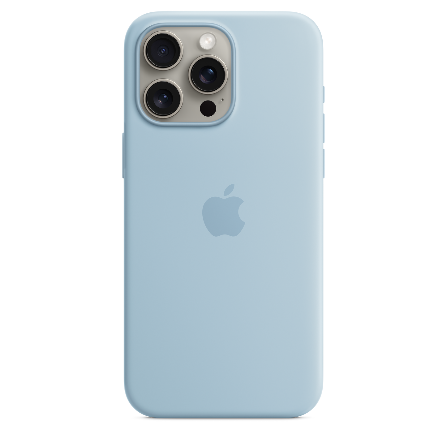 iPhone 15 Pro Max Silikon Case mit MagSafe – Hellblau