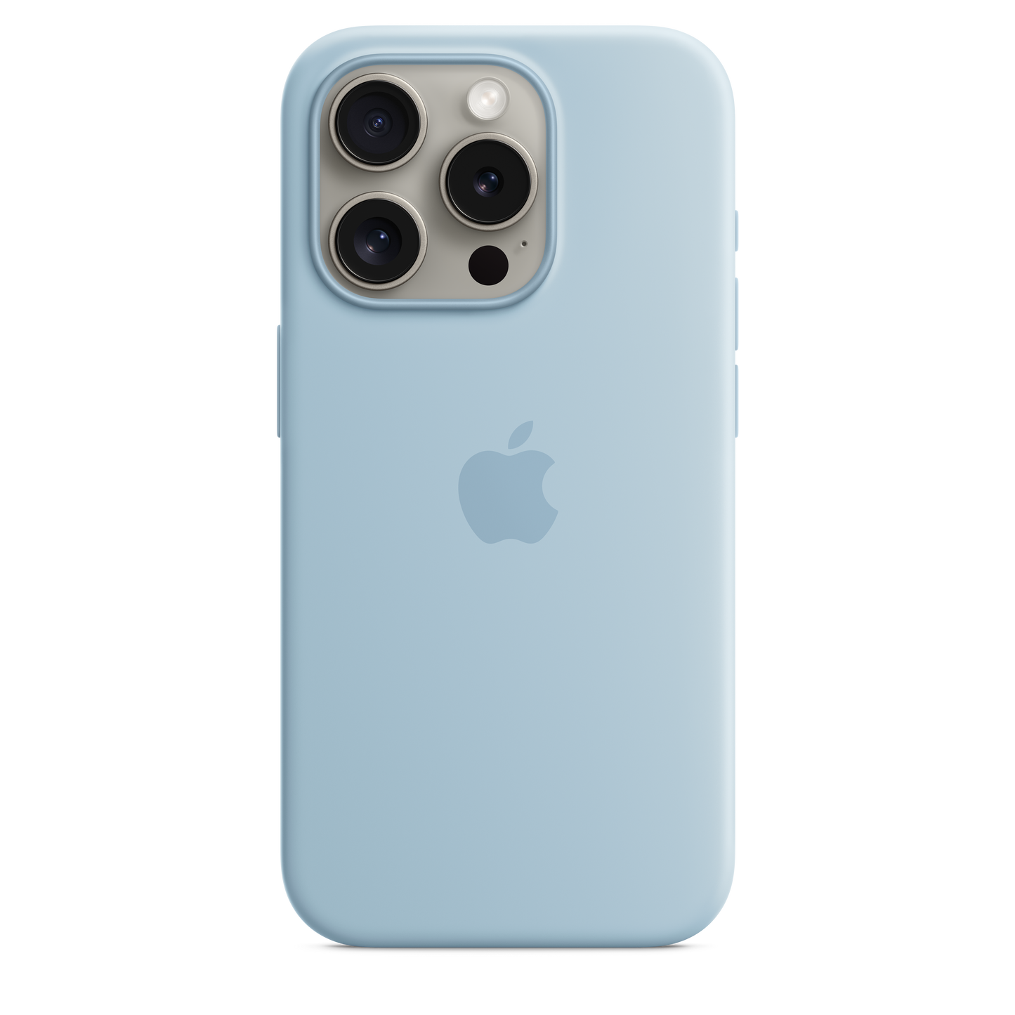 iPhone 15 Pro Silikon Case mit MagSafe – Hellblau
