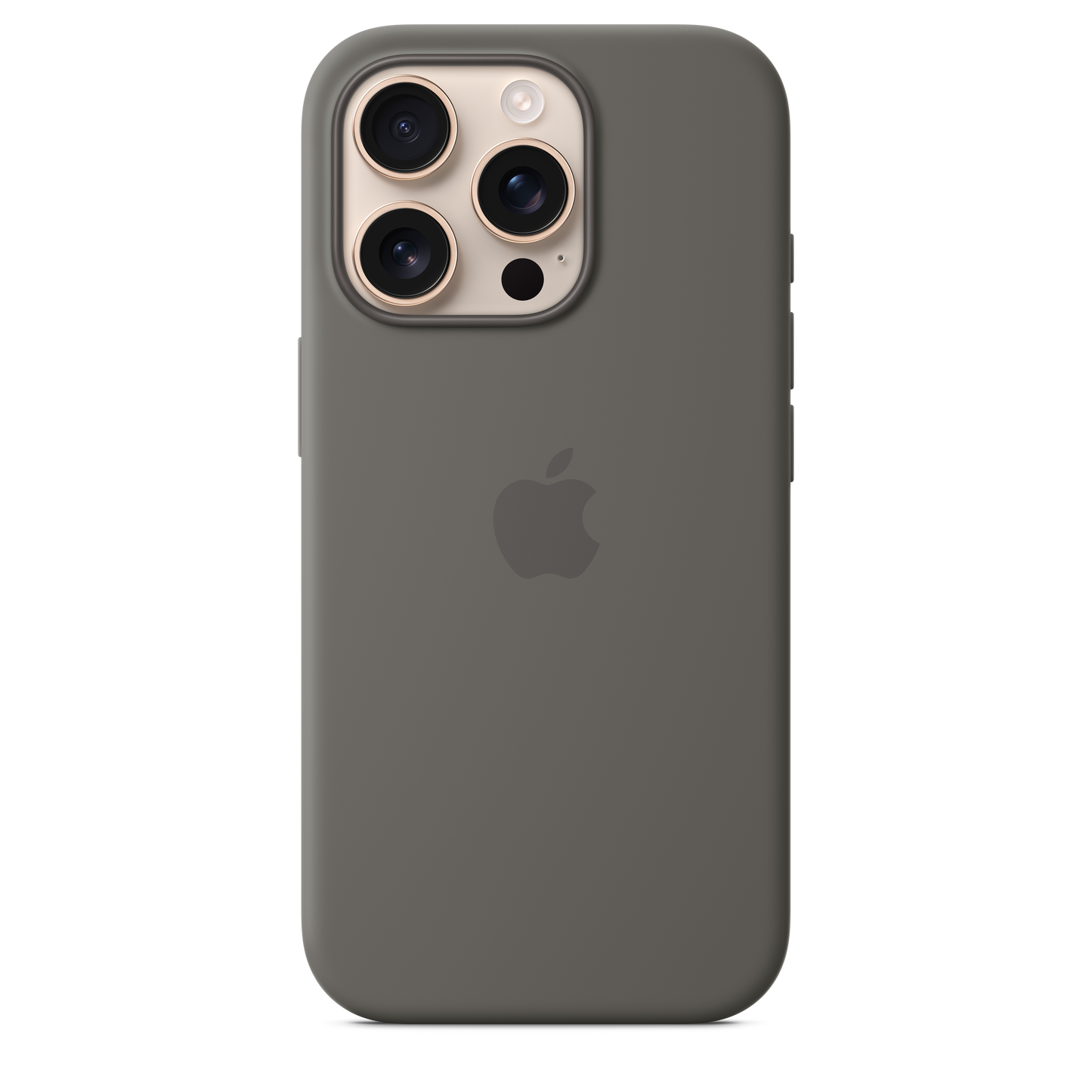 iPhone 16 Pro Silikon Case mit MagSafe – Steingrau